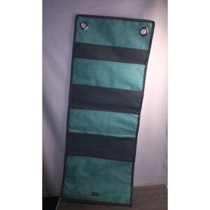 Thirty-One Hanging Wall Organizer With 6 Pockets & Metal Grommets Teal & Gray